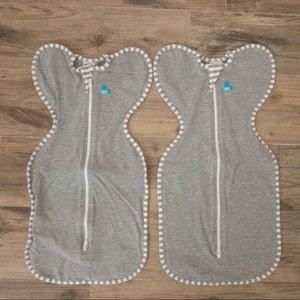 Grey twin swaddle up sleep sacks